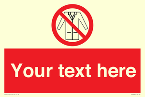 Custom No Lab Coats Sign